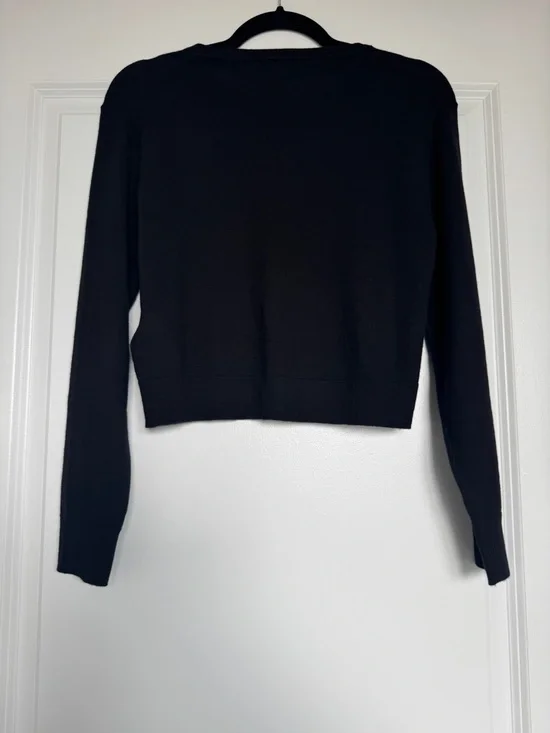 NWT! J. CREW Women’s Featherweight Cashmere Cardigan Jet Black Size XS - Picture 4 of 13